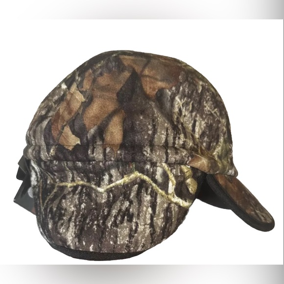 Hot Shot Mossy Oak Spandex Binding Anti Odor Camo Hat With Ear Neck Flaps One Sz - Picture 1 of 13